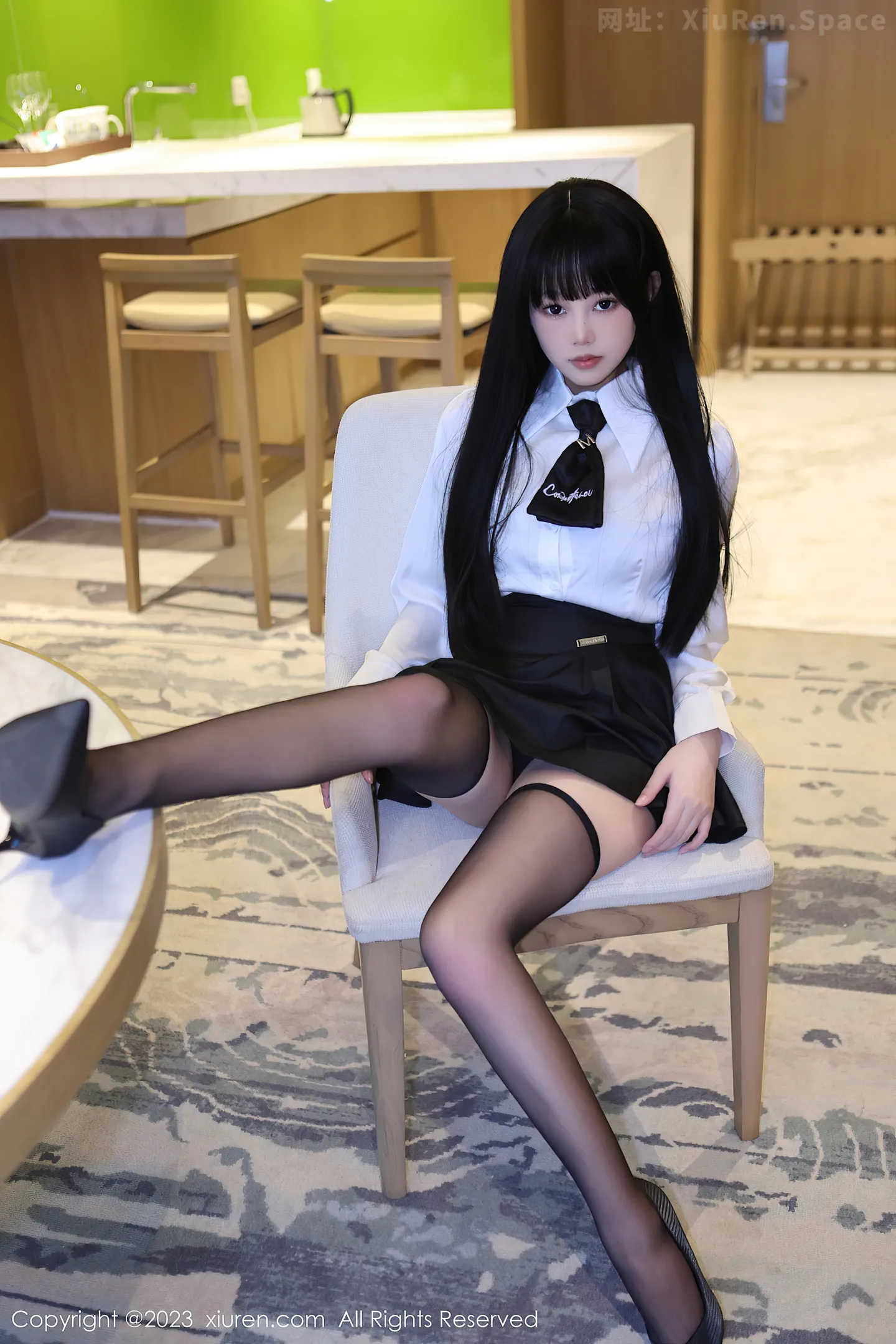 图片[6]-[XiuRen秀人网]2023.05.06 NO.6685 早川京子 日本JK制服与黑色蕾丝内衣加黑丝美腿性感私房写真集-秀人网官方网站